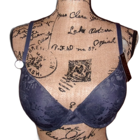 Youmita India Ink Lace Demi 40C Bra NWT - Picture 1 of 7